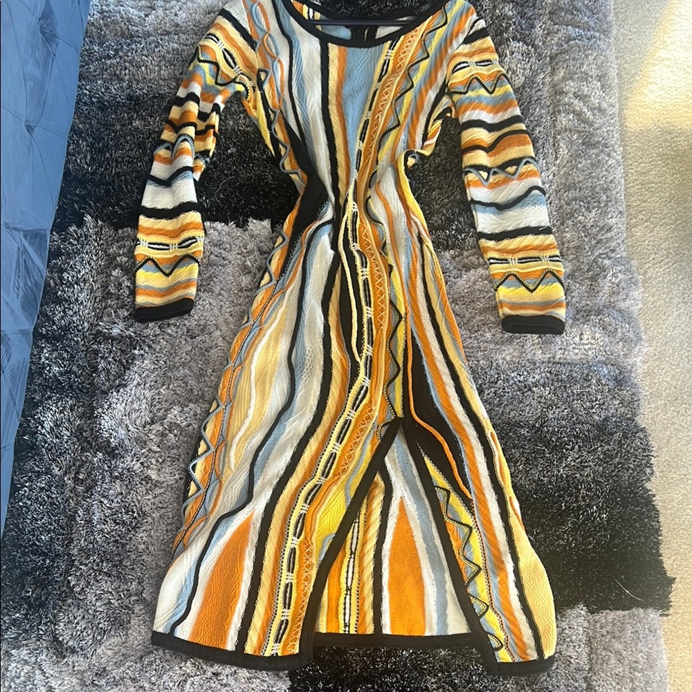 Multicolor Striped Knit Dress